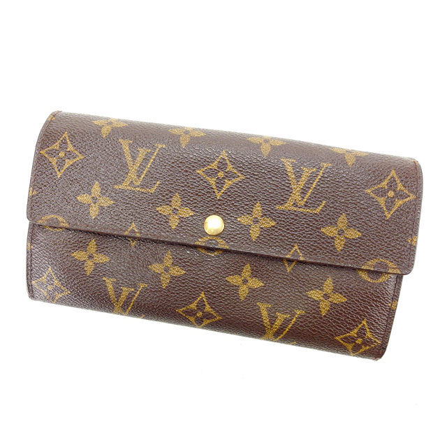 Louis Vuitton Long Purse M61725 Pochette Porto Monogram Canvas Brown Wallet Case T16341