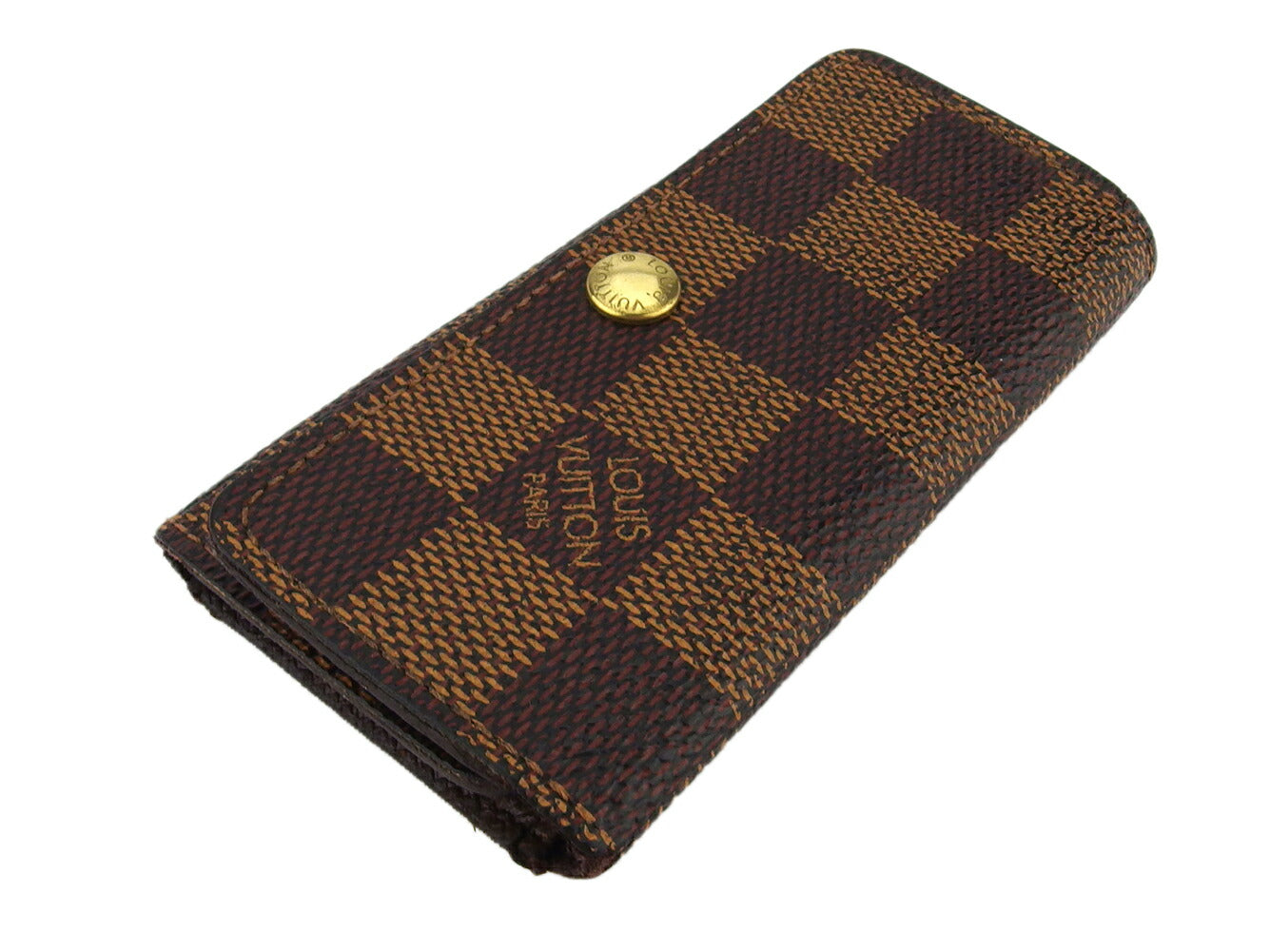 Louis Vuitton Key holder N62631 Multicles4 Brown Beige Gold Key Chain T18405