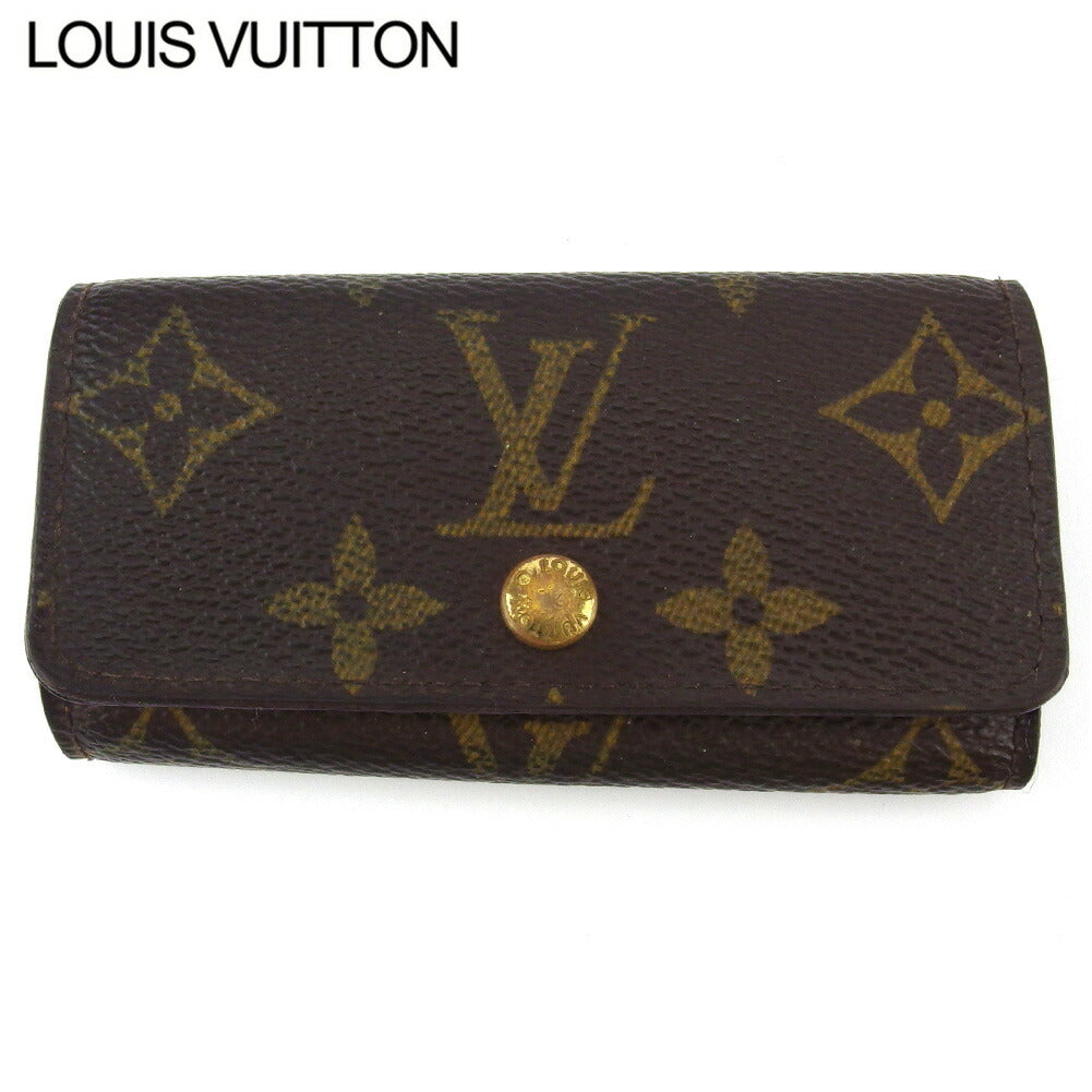 Louis Vuitton Key holder M62631 Multicles4 Brown Beige Gold Key Chain T19083
