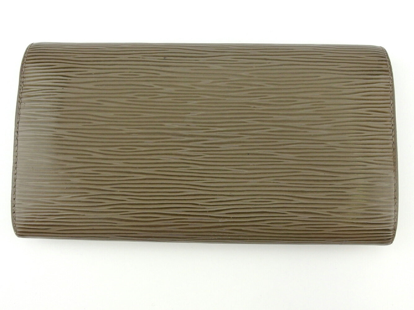 Louis Vuitton Long Purse M6357C Pochette Porto Brown Silver Gray Wallet Case
