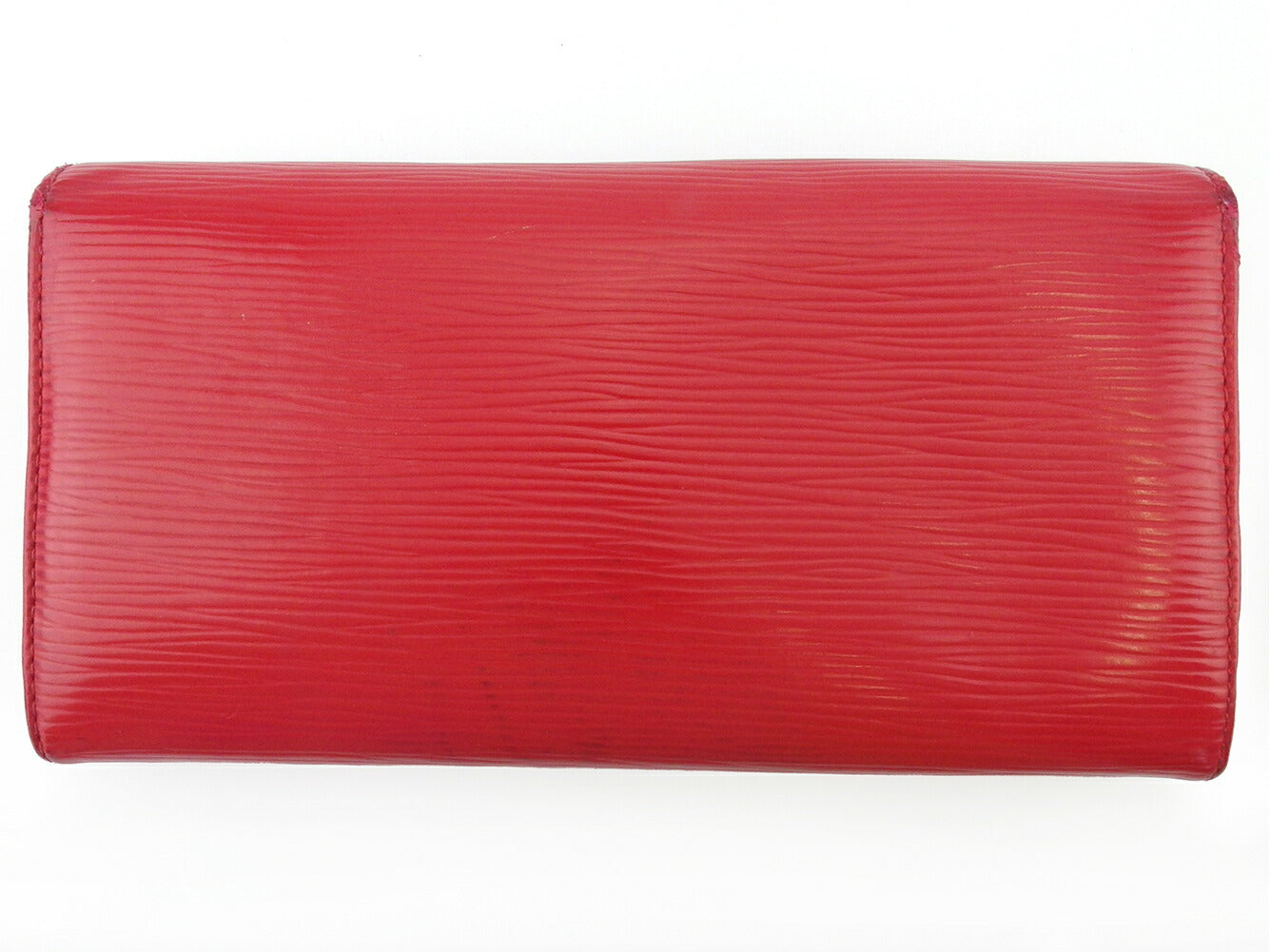 Louis Vuitton Long Purse Portefeuille Sarah Red Silver Wallet Case