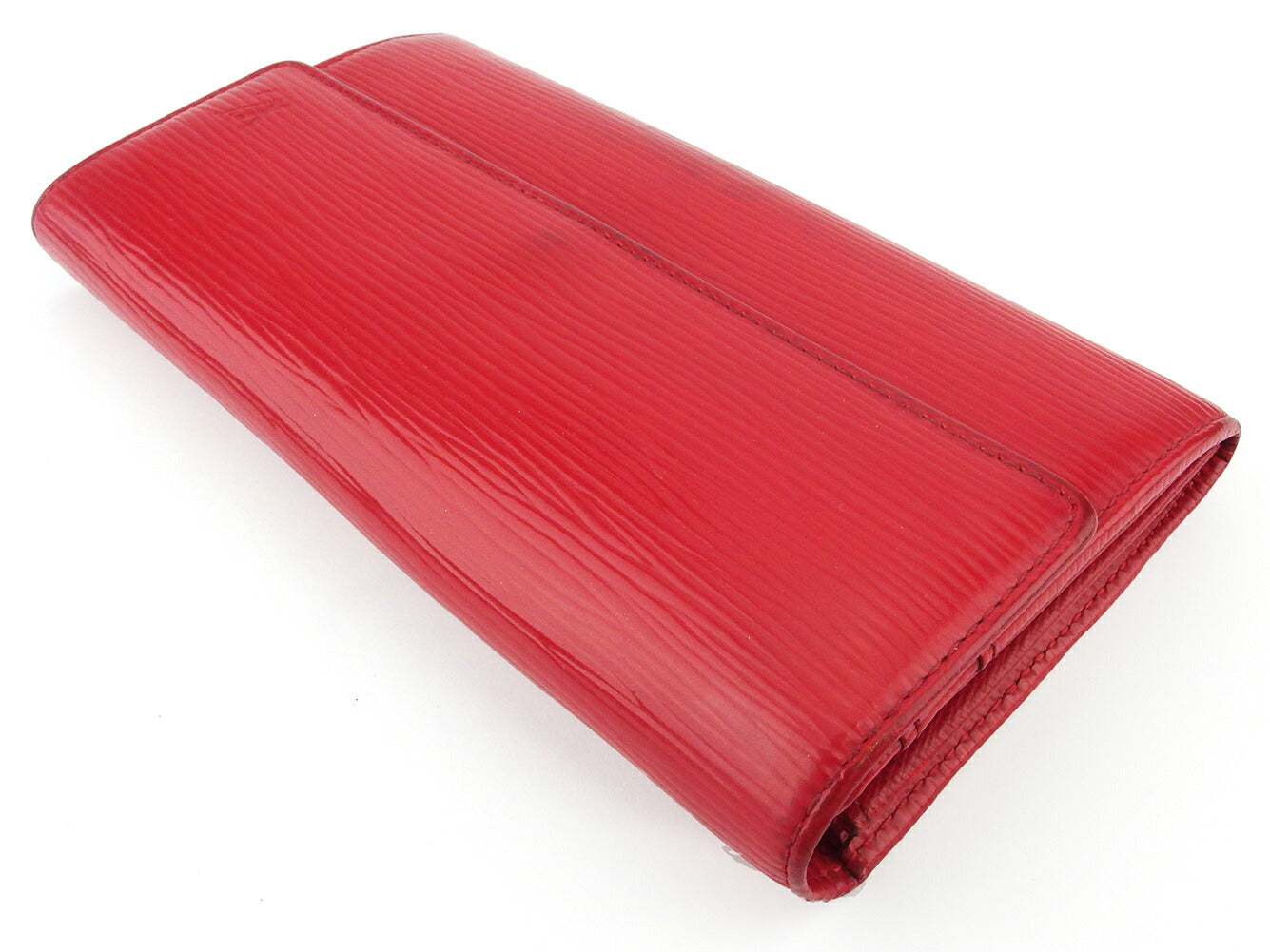 Louis Vuitton Long Purse Portefeuille Sarah Red Silver Wallet Case