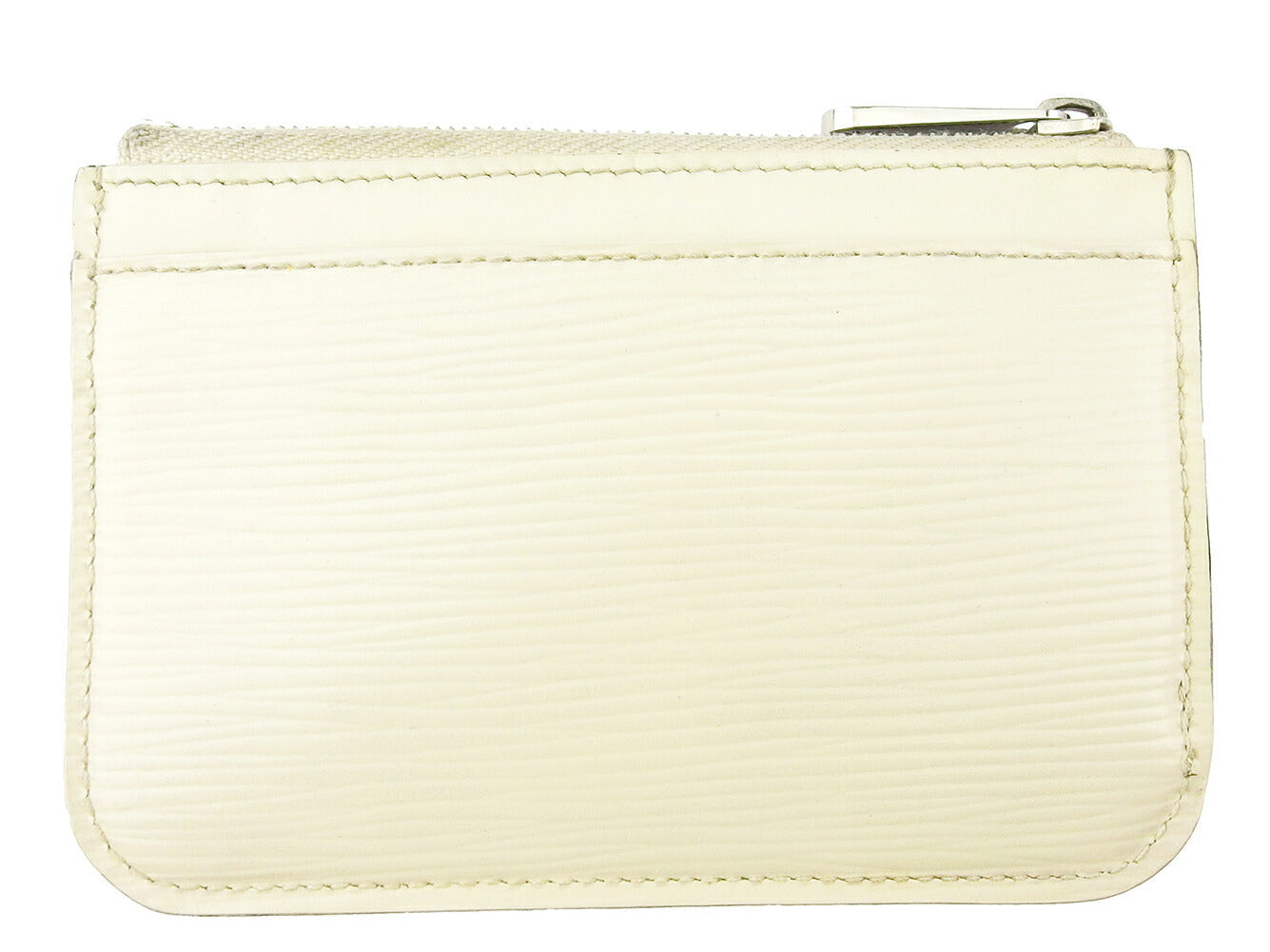 Louis Vuitton Coin M6660J Epi Pochette Crewe Leather White Clutch Bag