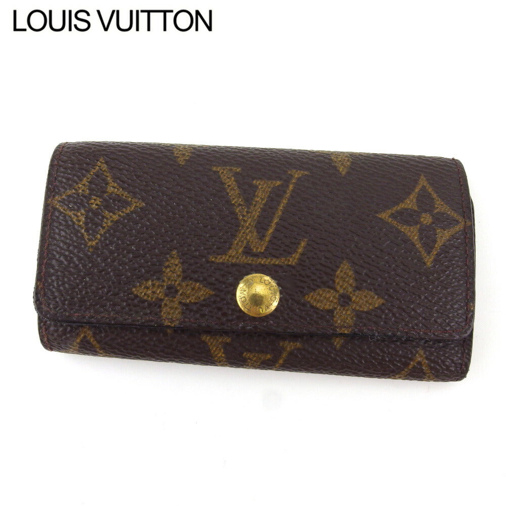 Louis Vuitton Key holder M62631 Multicles4 Brown Beige Gold Key Chain T20310