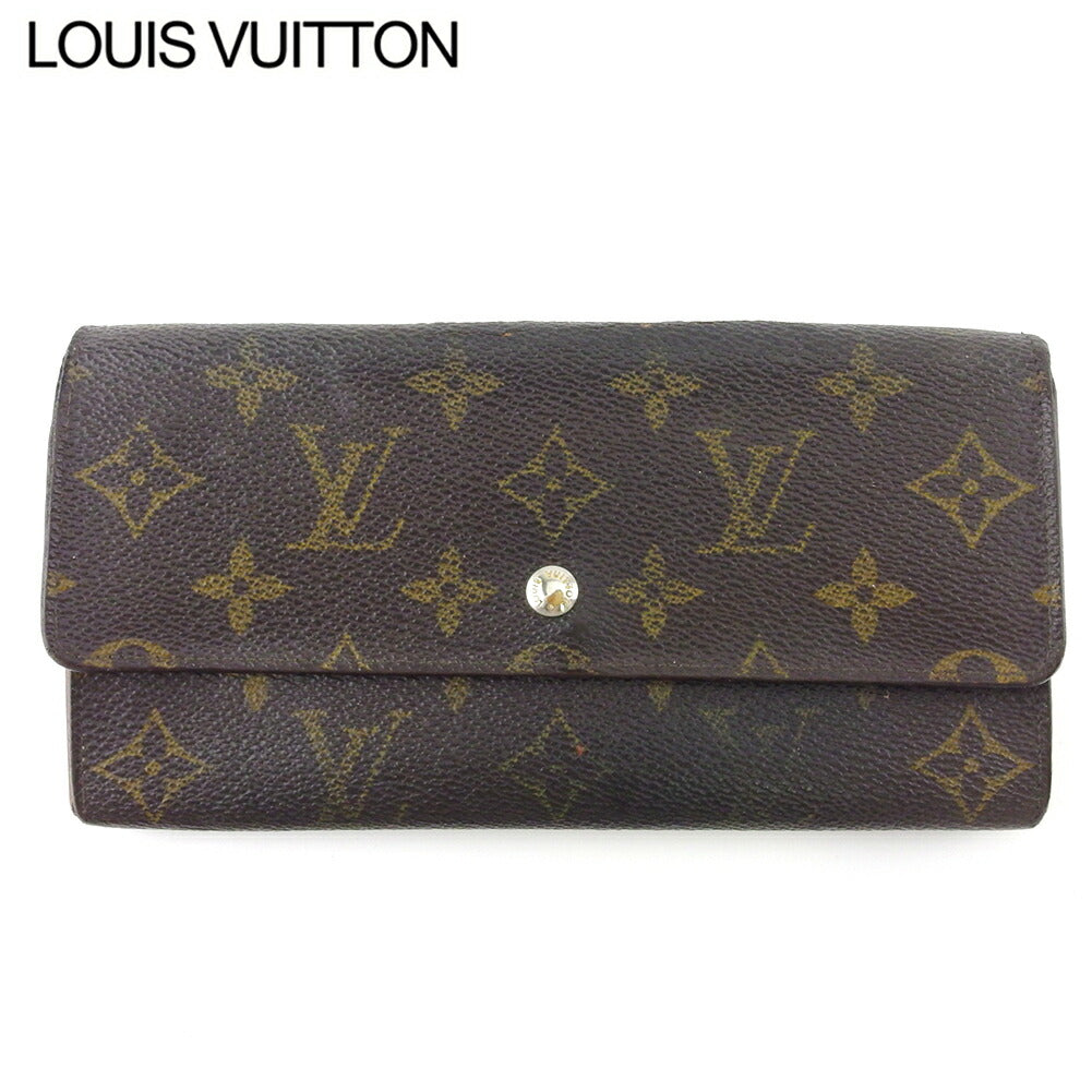 Louis Vuitton Long Purse M61724 Pochette Porto Brown Beige Wallet Case T20427