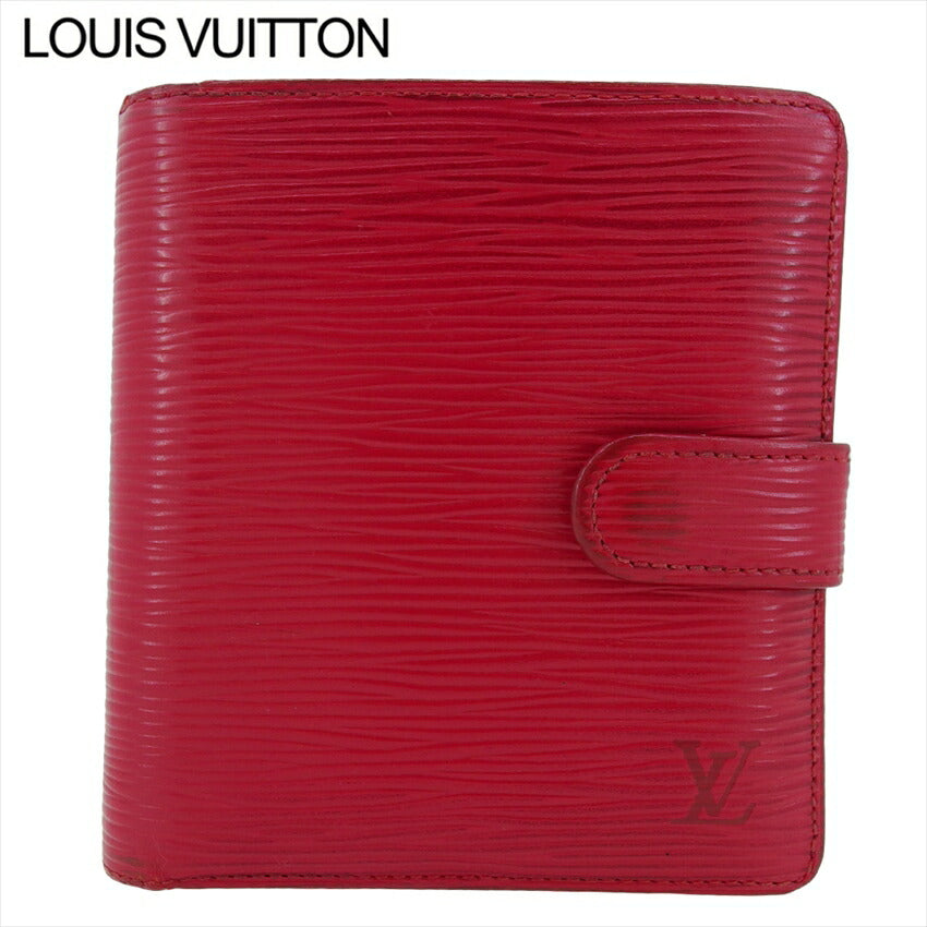 Louis Vuitton Bifold M63557 Porte Billets Compact Red Wallet Case