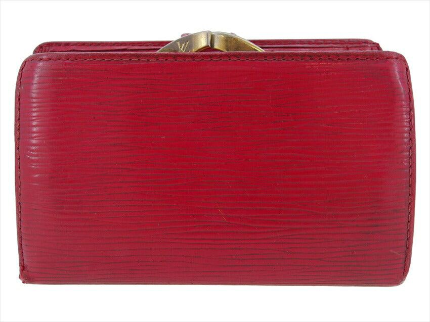 Louis Vuitton Bifold M63247 Portonevie Vienova Red Gold Wallet Case