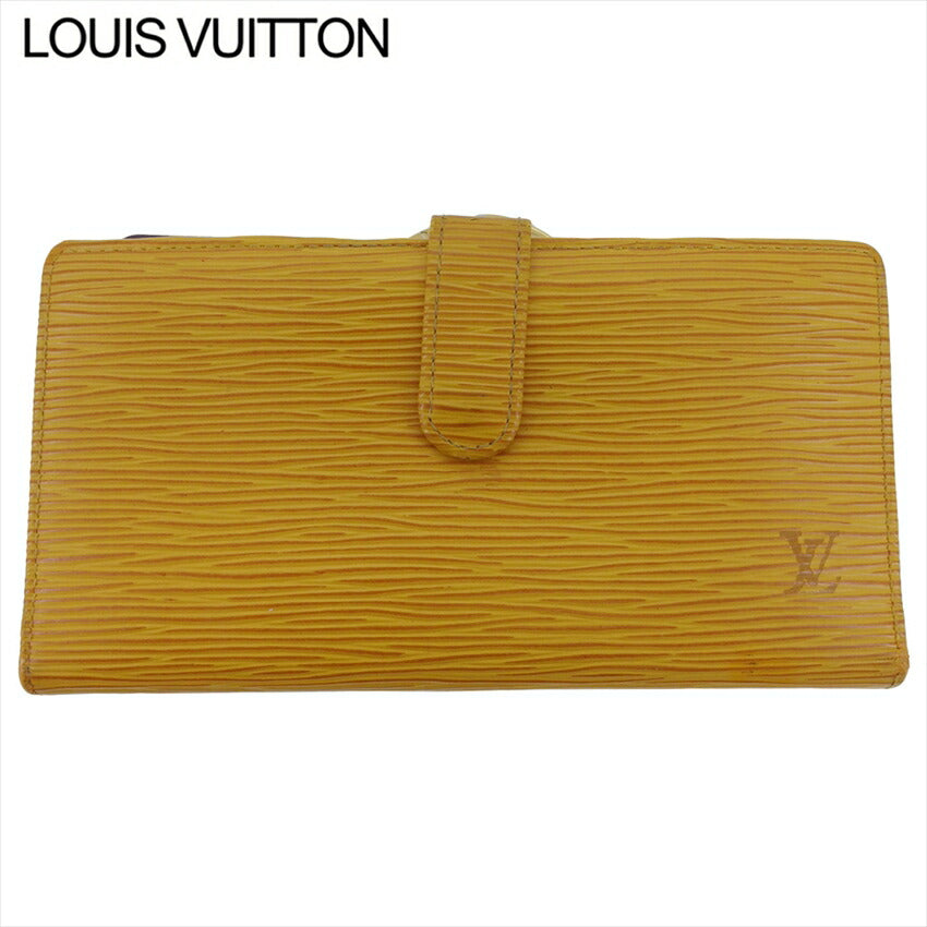 Louis Vuitton Long Purse M63259 Yellow Purple Gold Wallet Case