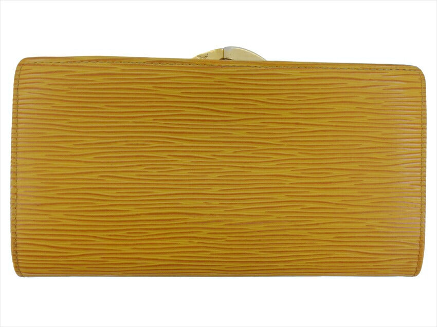 Louis Vuitton Long Purse M63259 Yellow Purple Gold Wallet Case