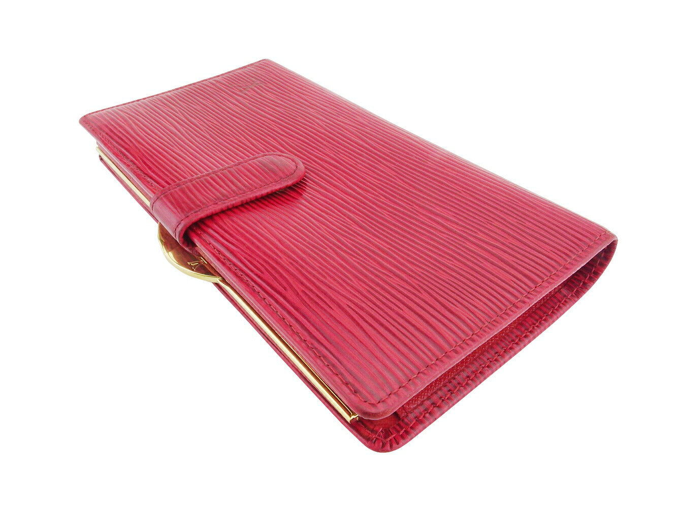 Louis Vuitton Long Purse M63257 Continental Vienova Red Gold Wallet Case