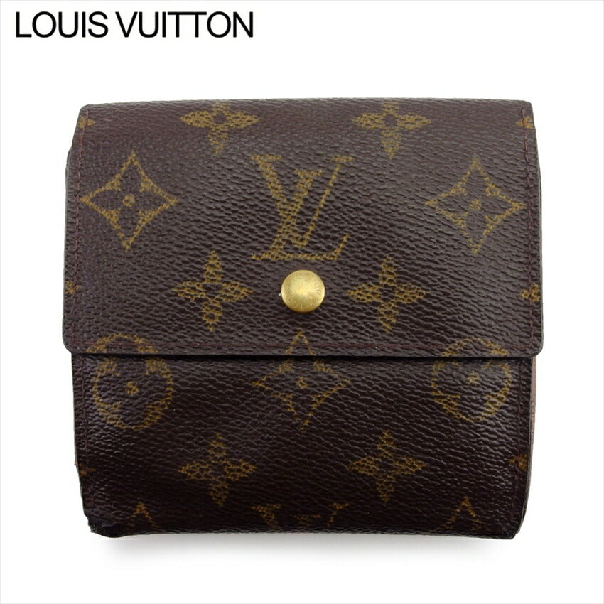 Louis Vuitton Bifold M61652 Porte Monnaie Billets Brown Beige Gold Wallet Case T21109