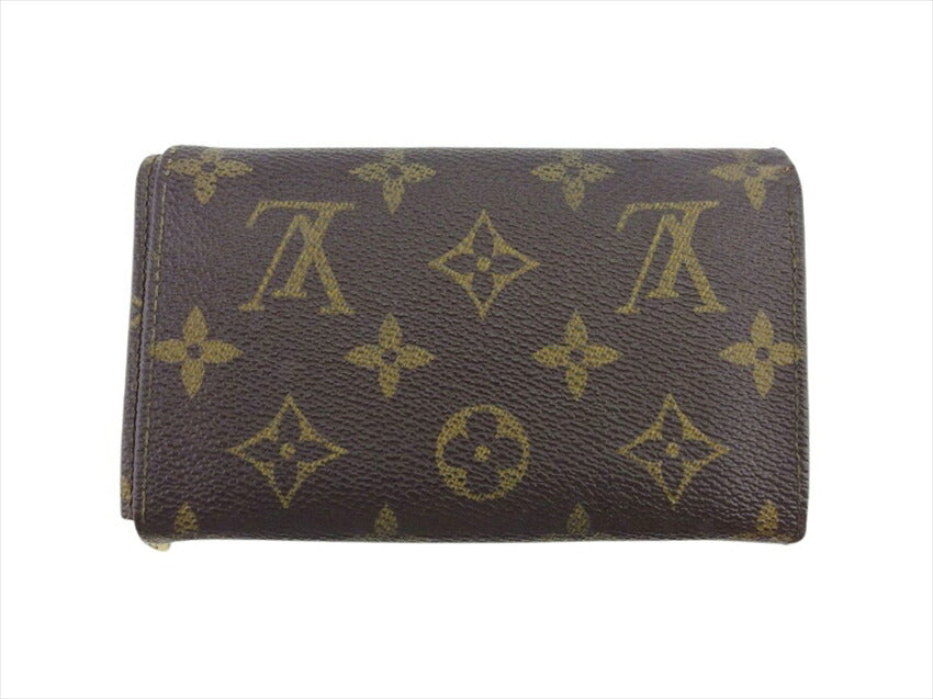 Louis Vuitton Long Purse M61730 Porte Monnaie-Viet-Trésors Monogram Canvas Brown Beige Wallet Case