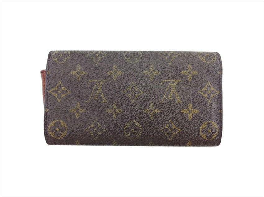 Louis Vuitton Long Purse M61725 Pochette Porto Brown Beige Gold Wallet Case T21304