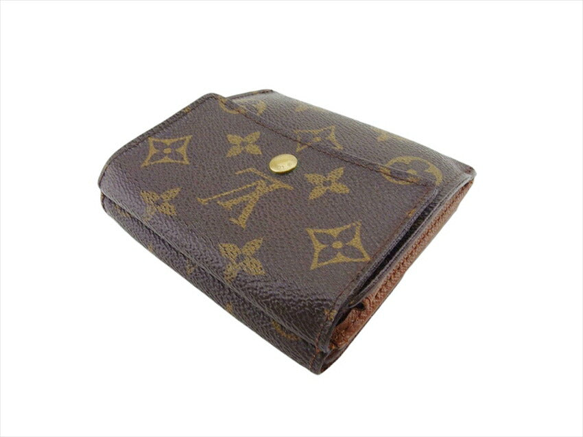 Louis Vuitton Bifold M61652 Porte Monnaie Billets Brown Beige Gold Wallet Case T21306