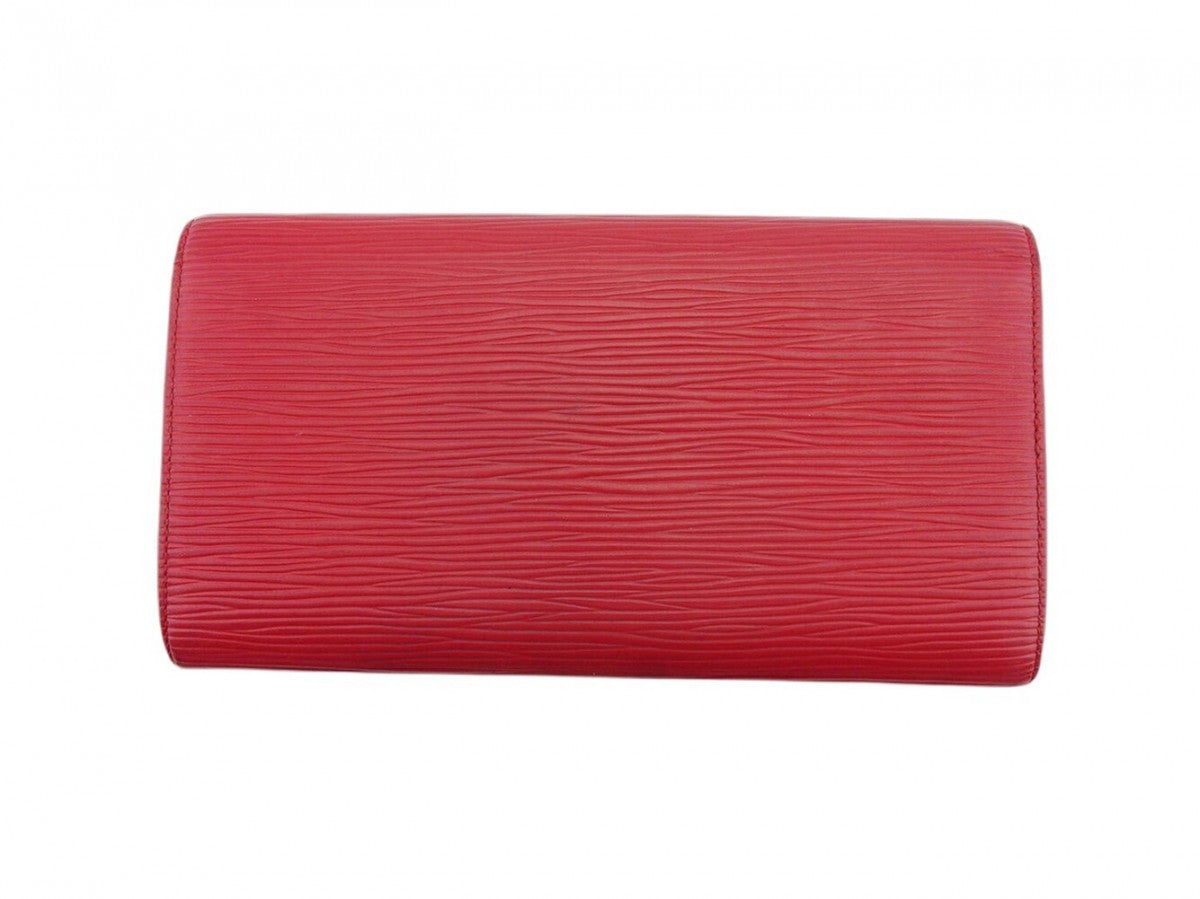 Louis Vuitton Long Purse M63577 Castilian Pochette Red Wallet Case