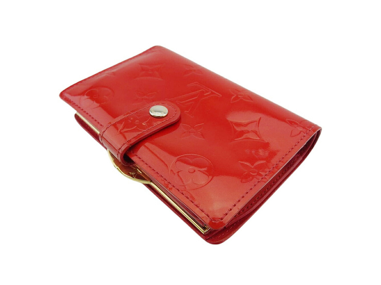 Louis Vuitton Bifold M91980 Pomdomur Portomonet Vievienova Red Wallet Case