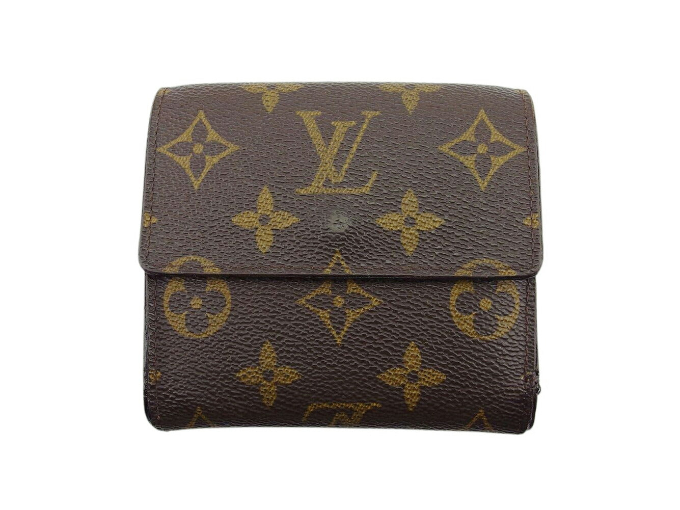 Louis Vuitton Bifold M61652 Porte Monnaie Billets Brown Beige Gold Wallet Case T21425