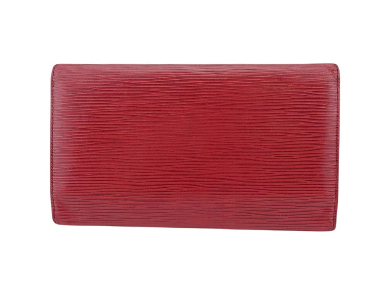 Louis Vuitton Long Purse M63387 Porte Tresor Red Wallet Case