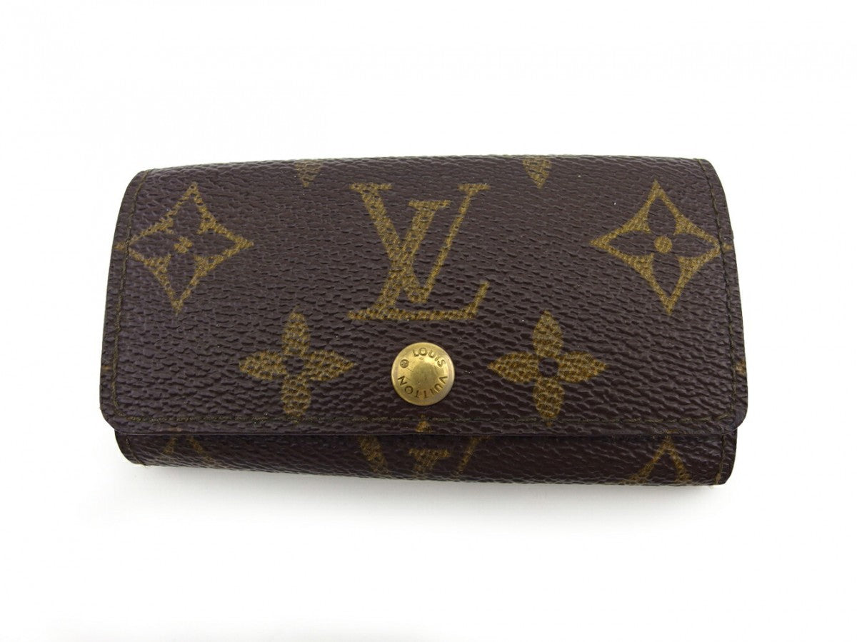 Louis Vuitton Key holder M62631 Multicles4 Brown Beige Gold Key Chain T21619