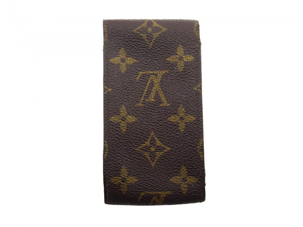Louis Vuitton Cigarette M63024 Etui cigarette Brown Beige Gold Handbag