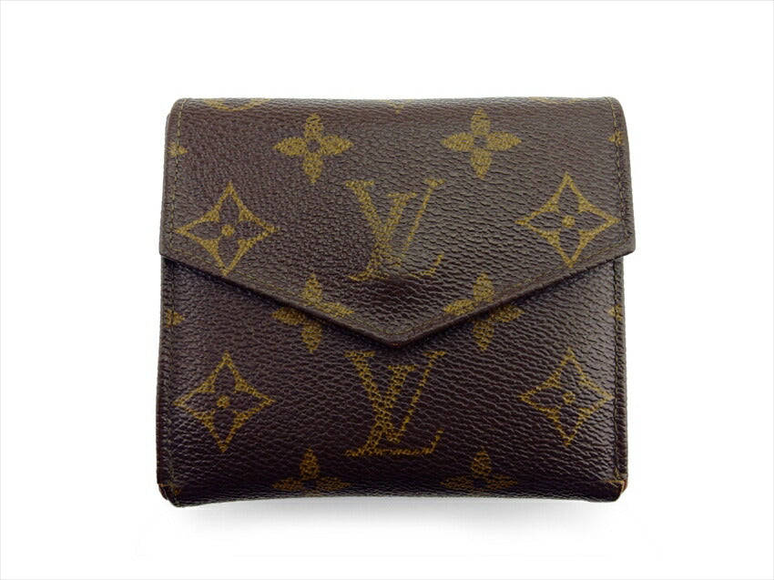 Louis Vuitton Bifold M61660 Portonebi old Brown Beige Gold Wallet Case T21687