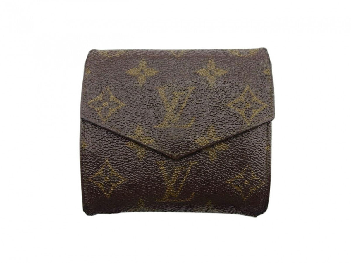Louis Vuitton Bifold M61660 Portonebi old Brown Beige Wallet Case T21757