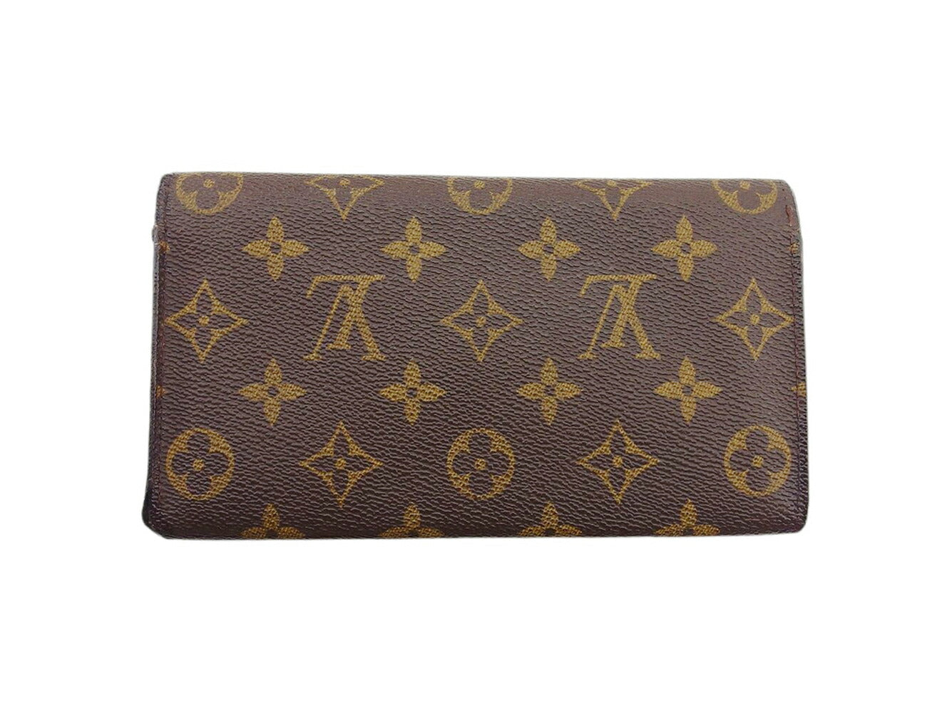 Louis Vuitton Long Purse M61725 Pochette Porto Brown Beige Gold Wallet Case T21774
