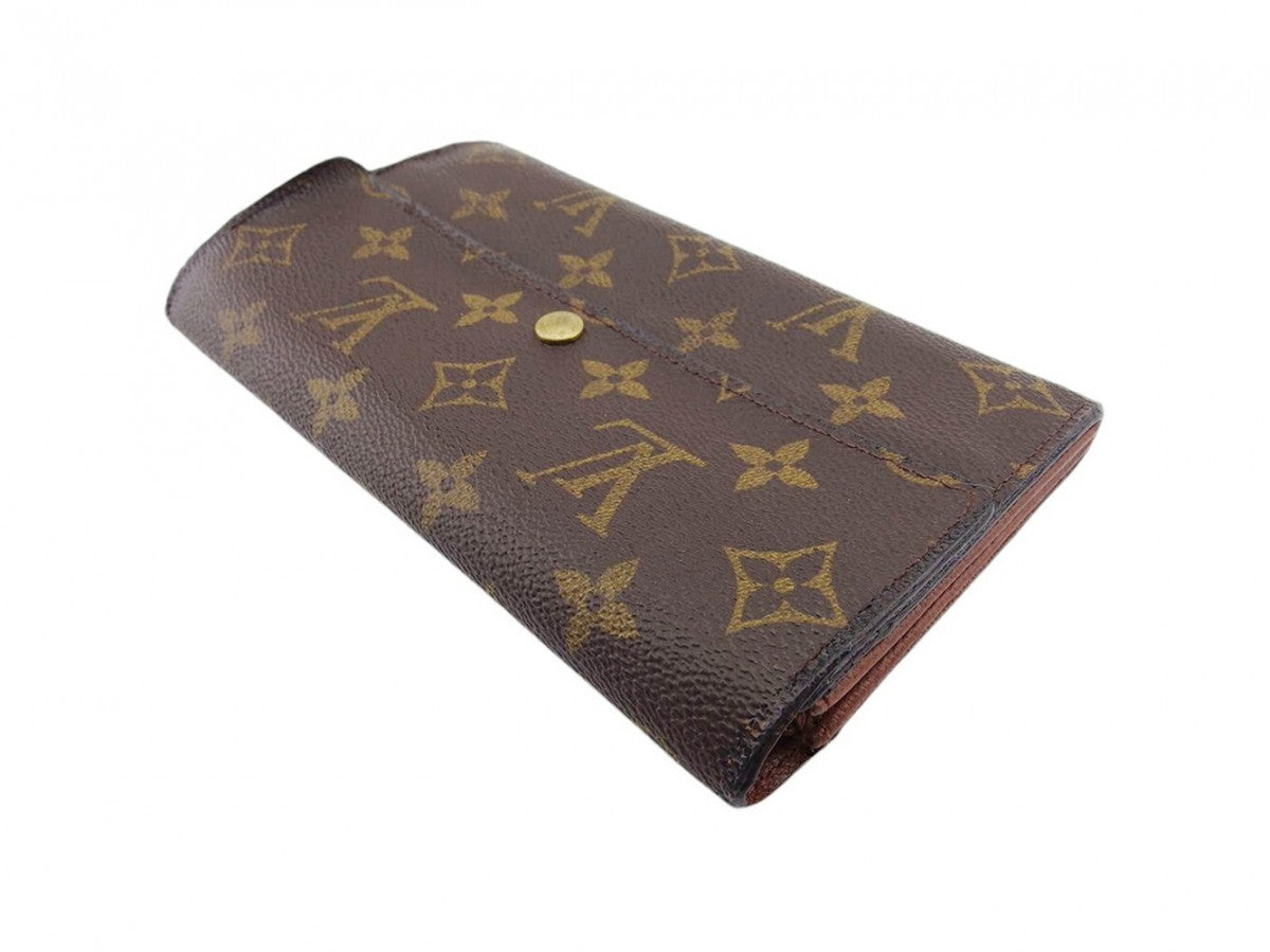Louis Vuitton Long Purse M61725 Pochette Porto Brown Beige Gold Wallet Case T21774
