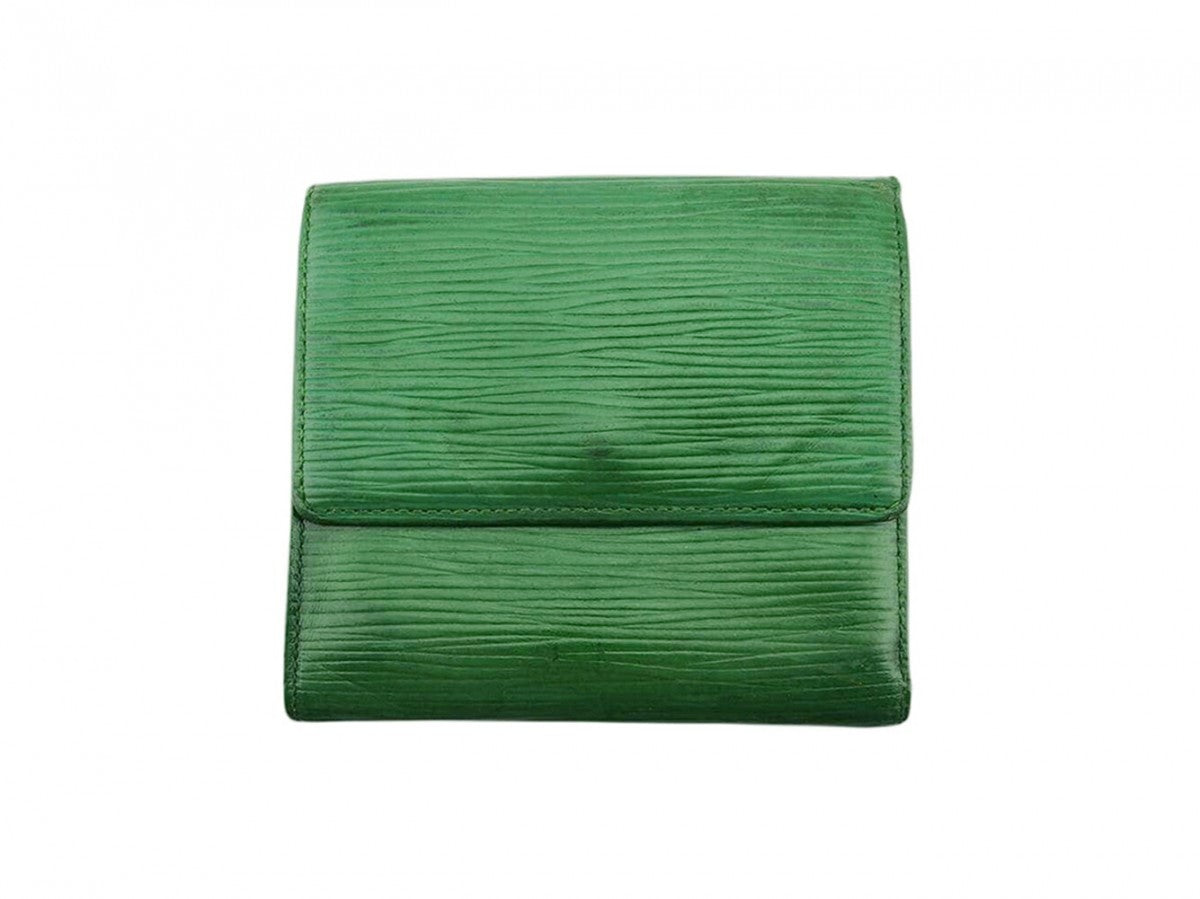 Louis Vuitton Bifold M63484 Porte Monnaie Billets Green Wallet Case