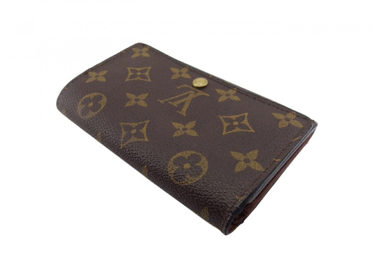 Louis Vuitton Long Purse M61730 Portonebi Tresol Brown Beige Gold Wallet Case T21808