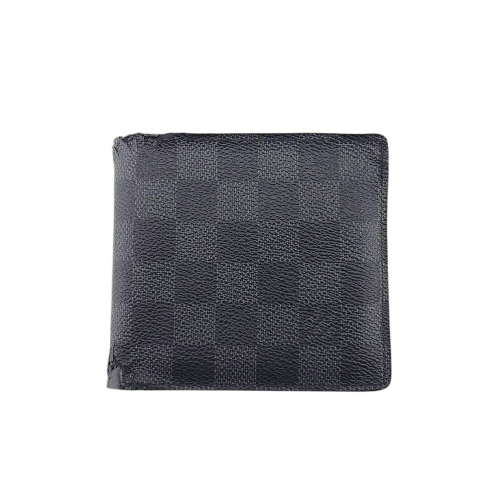 Louis Vuitton Bifold N62664 PortefeuilleMarco Black Grey Wallet Case