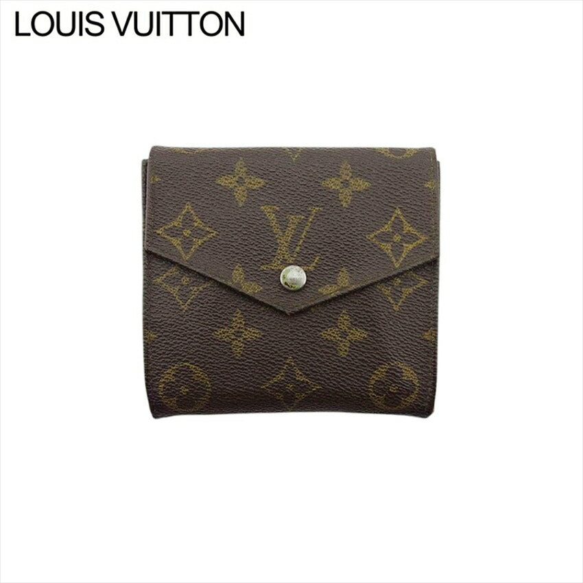 Louis Vuitton Bifold M61660 Portonebi old Brown Wallet Case