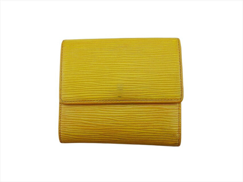 Louis Vuitton Bifold M63489 yellow Porte Monnaie Wallet Case