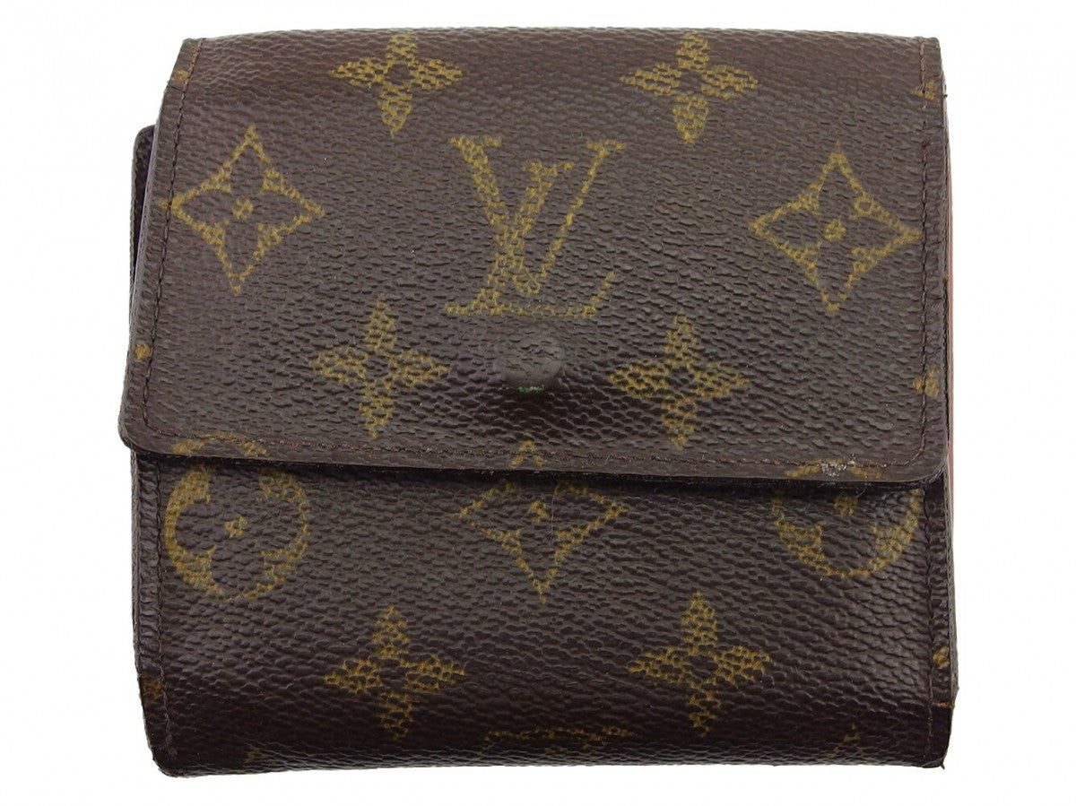 Louis Vuitton Bifold M61652 Porte Monnaie Billets Brown Beige Gold Wallet Case T22142