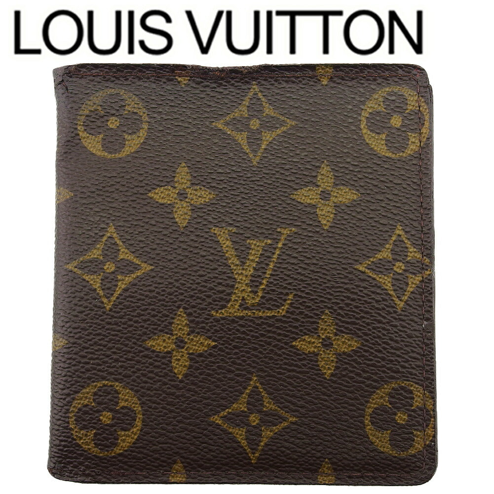Louis Vuitton Bill Compartment M60883 Porte Billets10Cartes Brown Beige Handbag T22182
