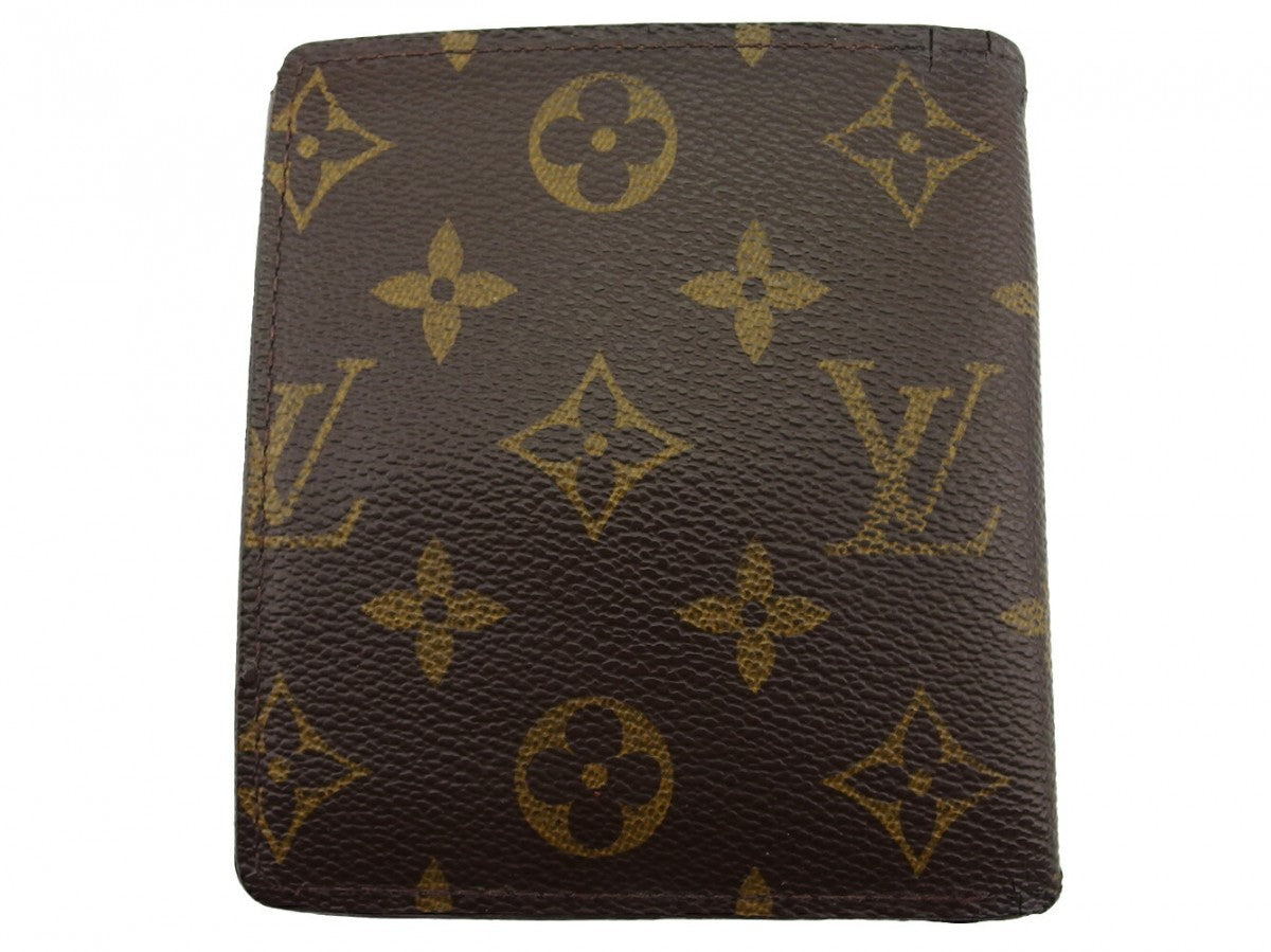 Louis Vuitton Bill Compartment M60883 Porte Billets10Cartes Brown Beige Handbag T22182