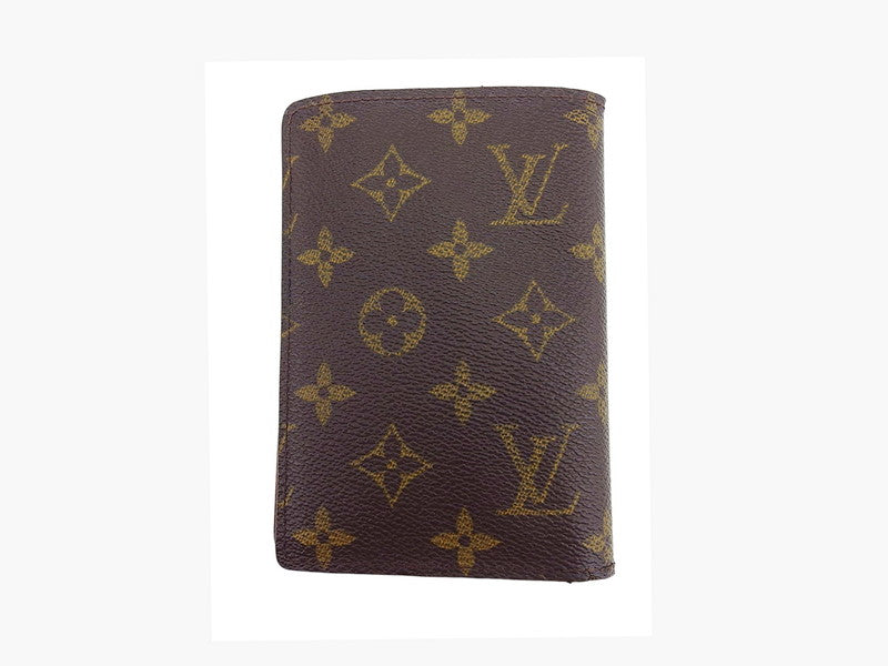 Louis Vuitton Bifold M61619 Porte Billets Identity Brown Beige Wallet Case