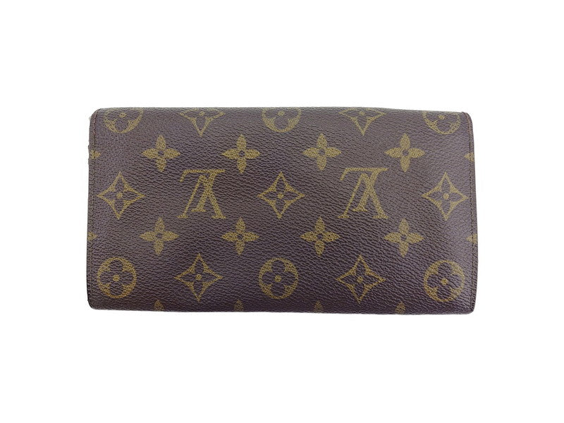Louis Vuitton Long Purse M61724 Pochette Porto Brown Beige Gold Wallet Case T22415