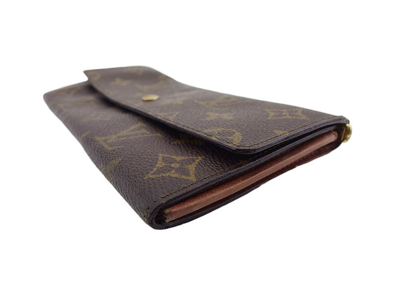 Louis Vuitton Long Purse M61724 Pochette Porto Brown Beige Gold Wallet Case T22415
