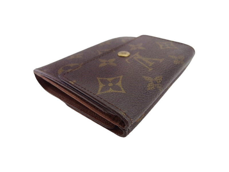 Louis Vuitton Bifold M61652 Porte Monnaie Billets Brown Beige Gold Wallet Case T22420