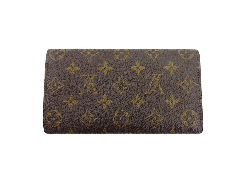 Louis Vuitton Long Purse M61725 Pochette Porto Brown Beige Wallet Case T22473