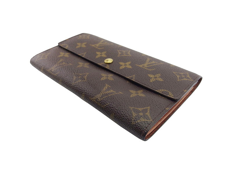 Louis Vuitton Long Purse M61725 Pochette Porto Brown Beige Wallet Case T22473