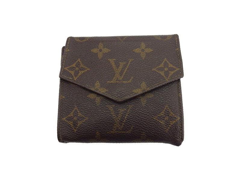 Louis Vuitton Bifold M61660 Portonebi old Brown Beige Wallet Case