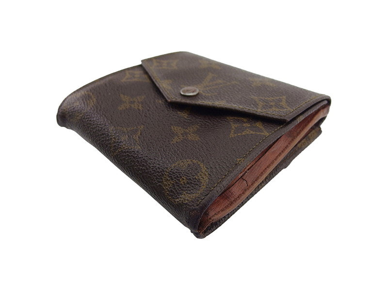 Louis Vuitton Bifold M61660 Portonebi old Brown Beige Wallet Case