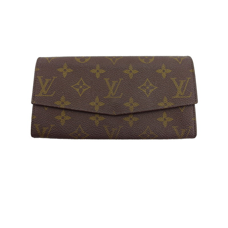 Louis Vuitton Long Purse No.212 Monogram Canvas Brown Beige Wallet Case