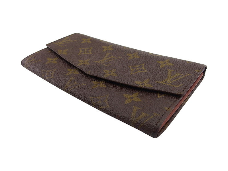 Louis Vuitton Long Purse No.212 Monogram Canvas Brown Beige Wallet Case