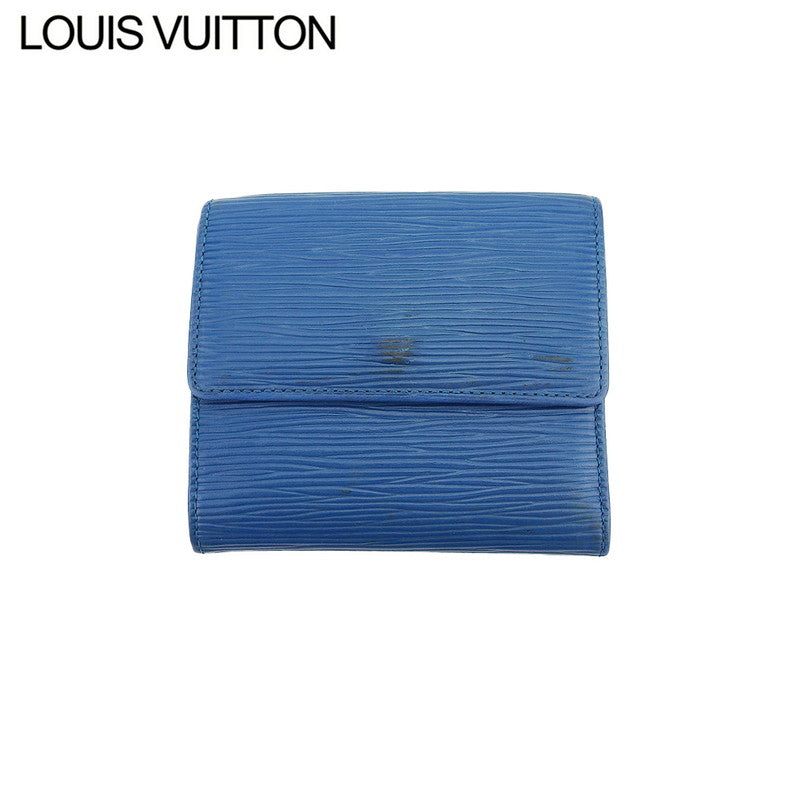 Louis Vuitton Bifold M63485 Porte Monnaie Billets Blue Wallet Case