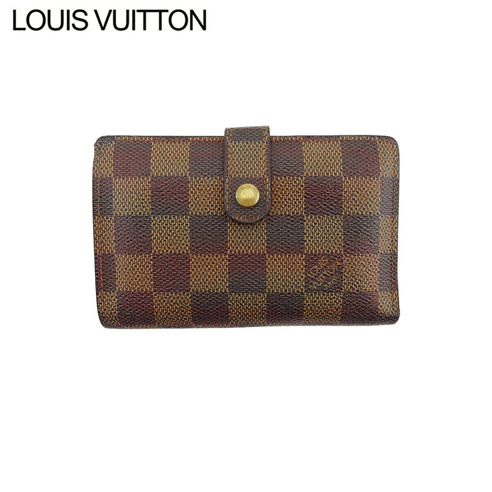 Louis Vuitton Bifold Portefeuille Florin Leather Brown Beige Wallet Case