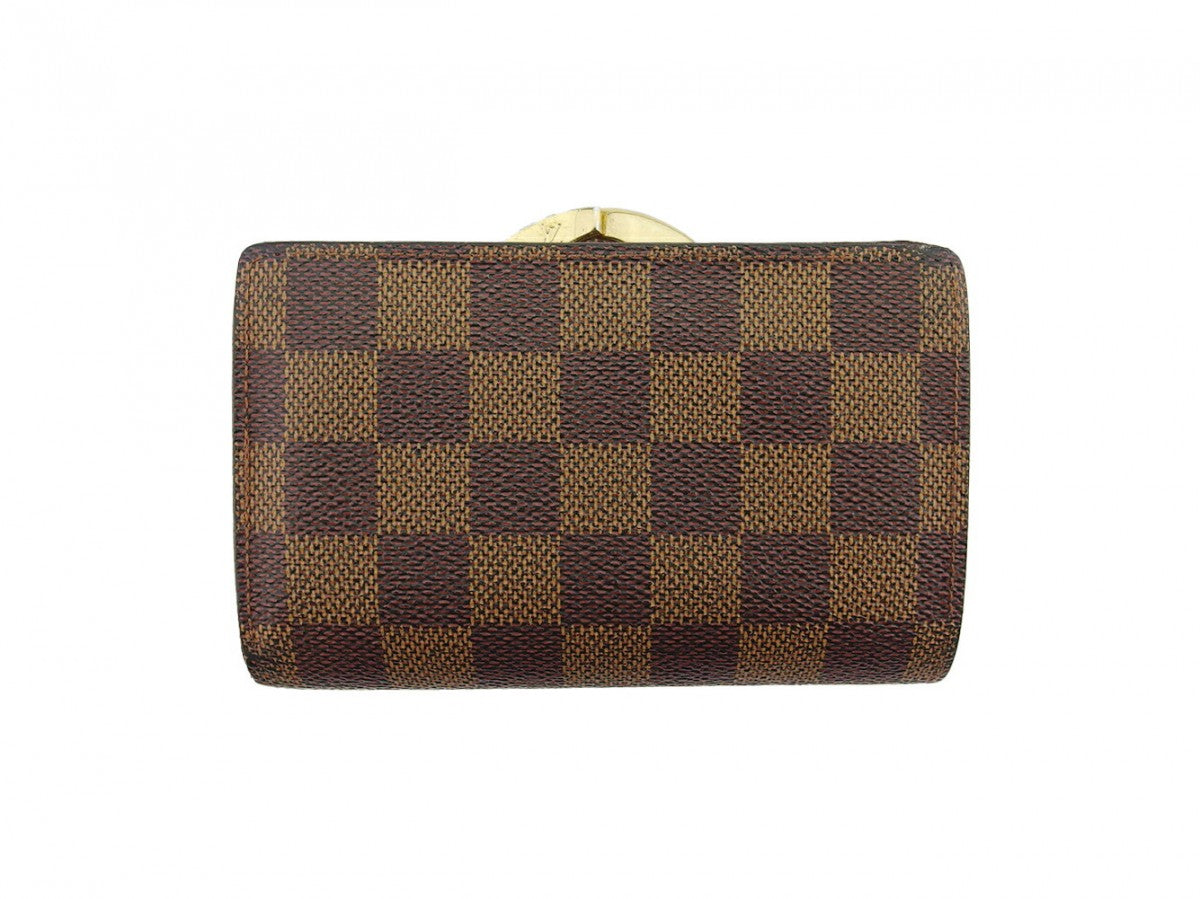 Louis Vuitton Bifold Portefeuille Florin Leather Brown Beige Wallet Case