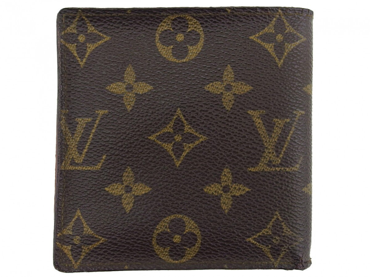 Louis Vuitton Bifold M61665 Porte Billets Cartes Brown Beige Wallet Case